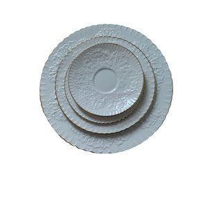 Spode China SAVOY-WHITE GOLD TRIM 4 Piece Set